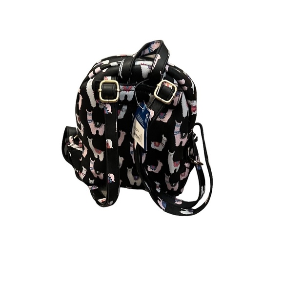 NWT Arizona Jeans &‎ CO Llama Mini Backpack | Black New main image 7
